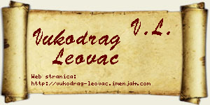 Vukodrag Leovac vizit kartica